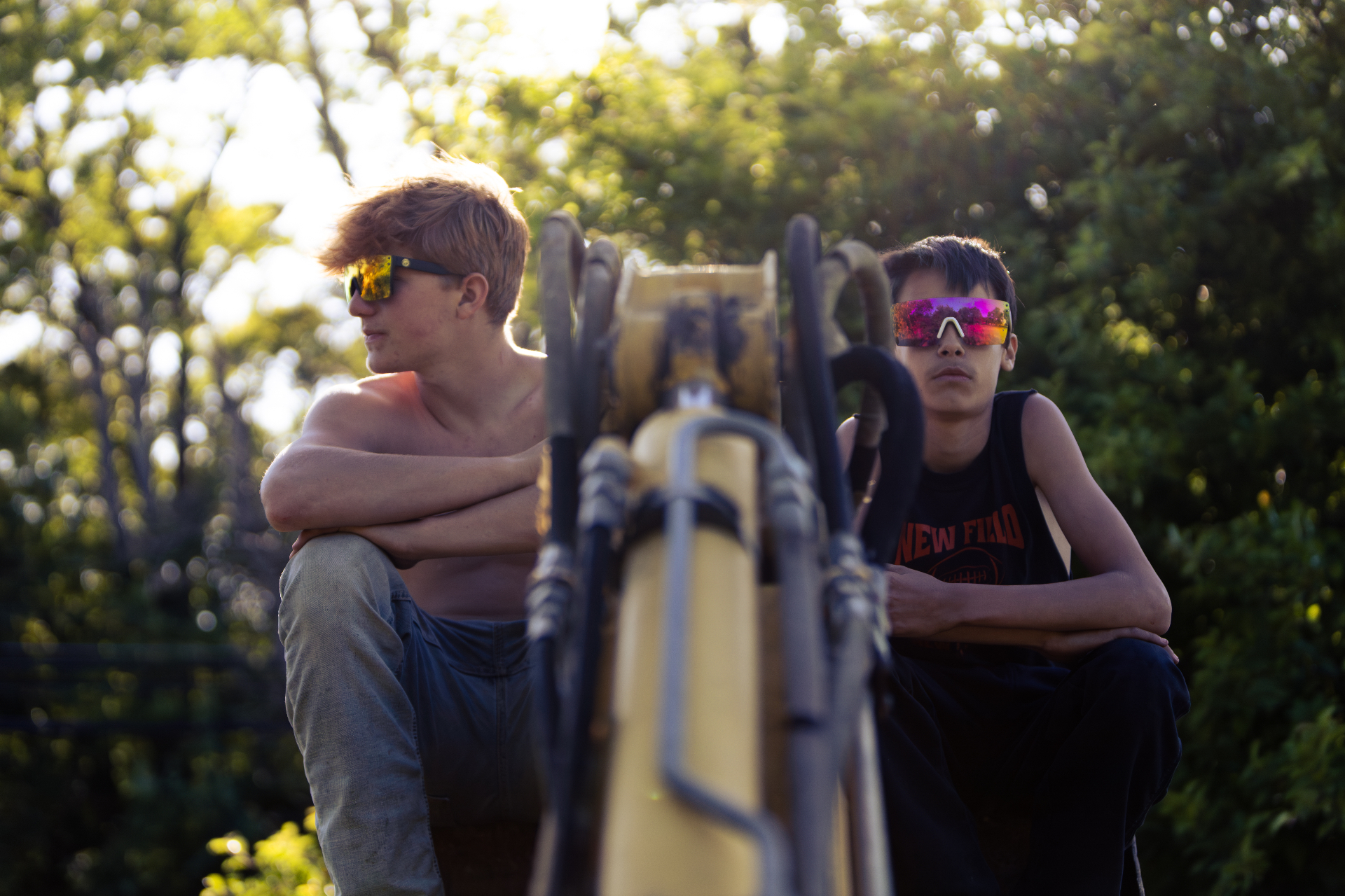 Duo portrait at golden hour